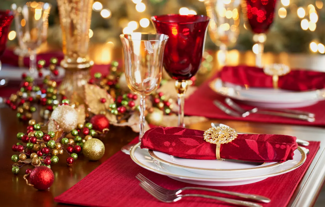 Photo wallpaper decoration, holiday, balls, new year, drink, balls, happy new year, merry christmas