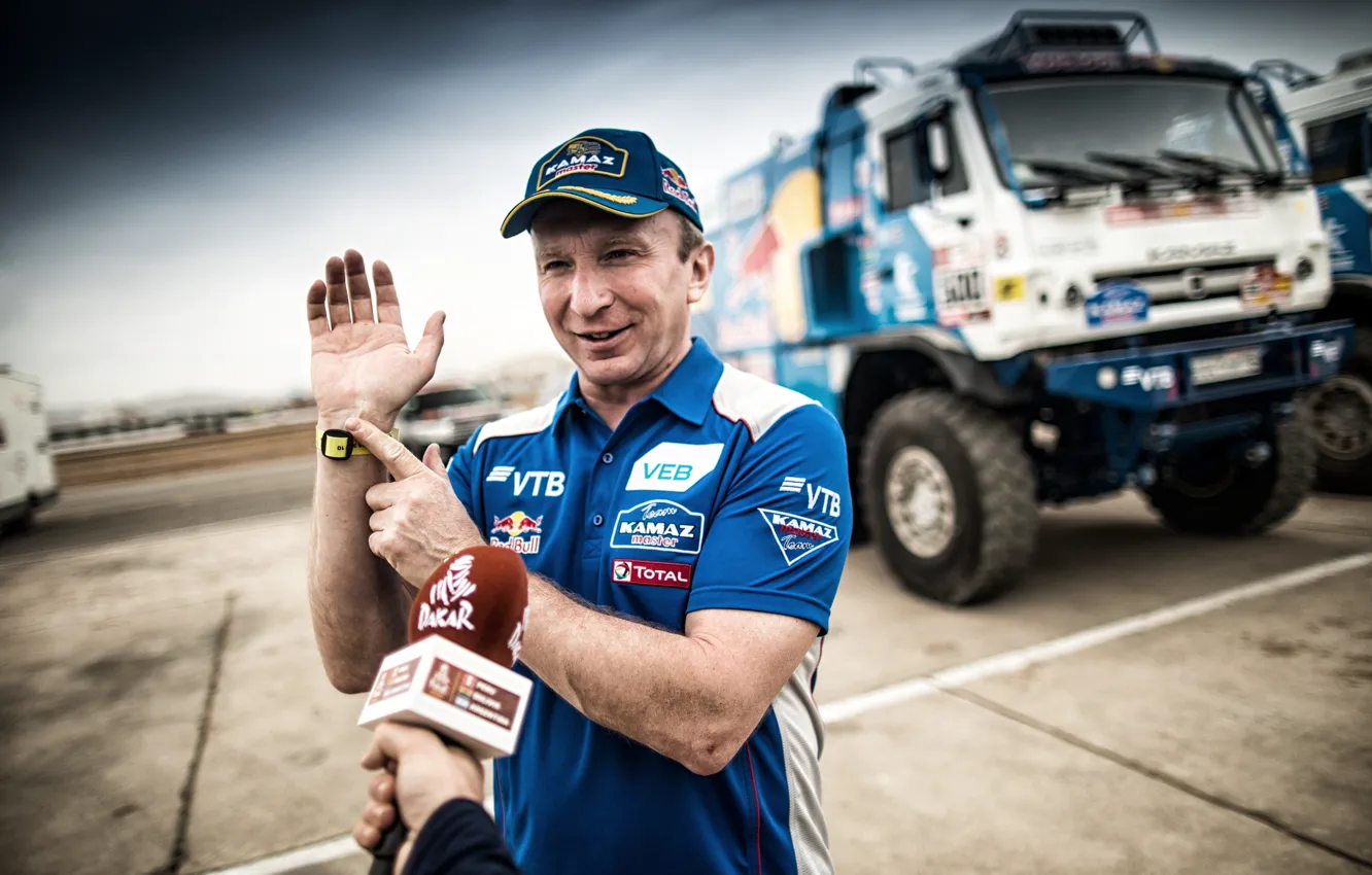 Photo wallpaper Truck, Master, Russia, champion, Kamaz, Rally, Dakar, KAMAZ-master
