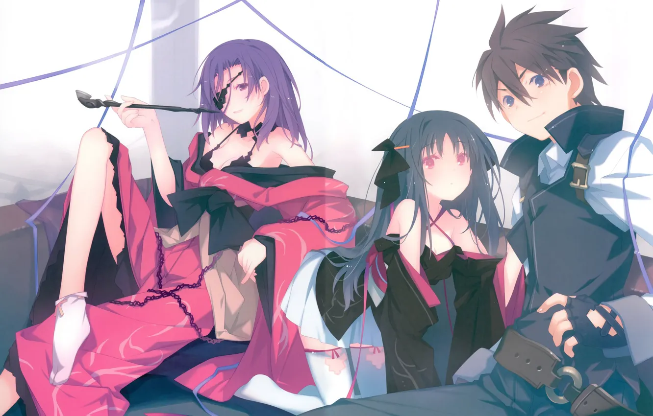 Photo wallpaper girl, anime, art, guy, machine-doll wa kizutsukanai