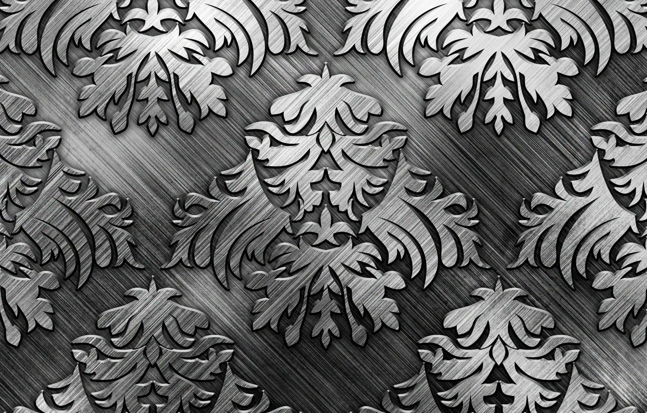 Photo wallpaper metal, pattern, silver, metal, texture, background, pattern, steel