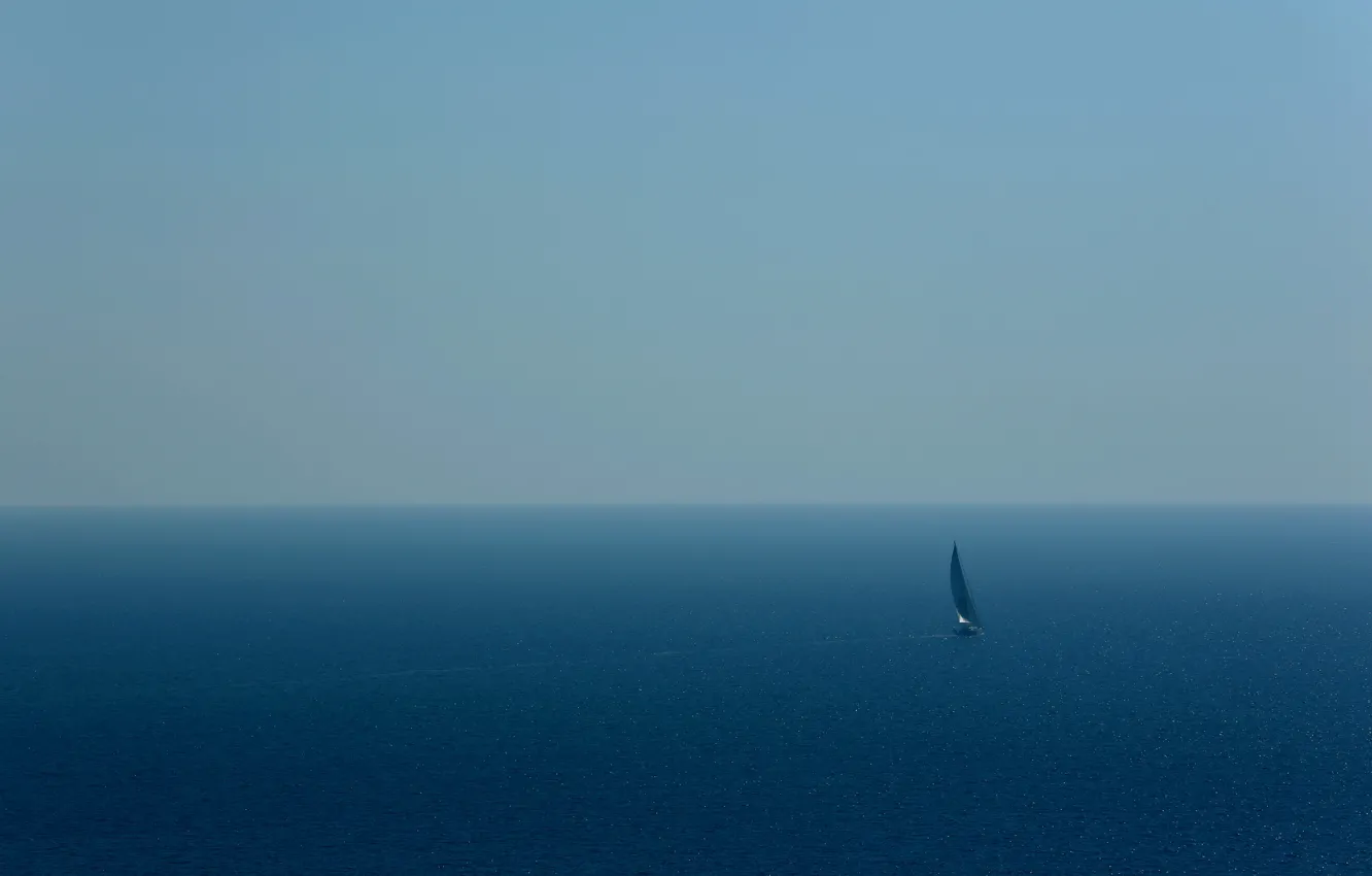 Photo wallpaper sea, the sky, boat