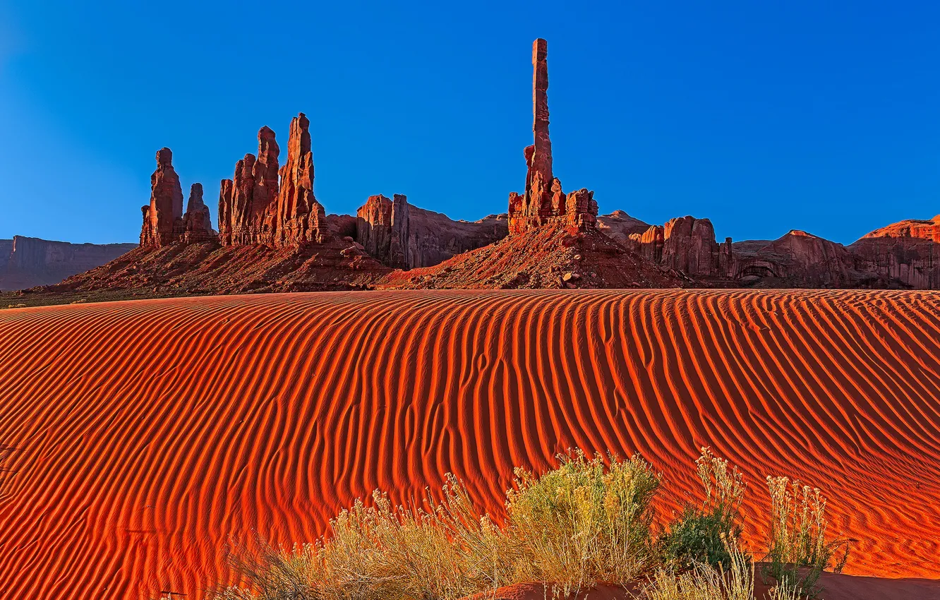 Photo wallpaper the sky, rocks, desert, Utah, USA, Oljato-Monument Valley