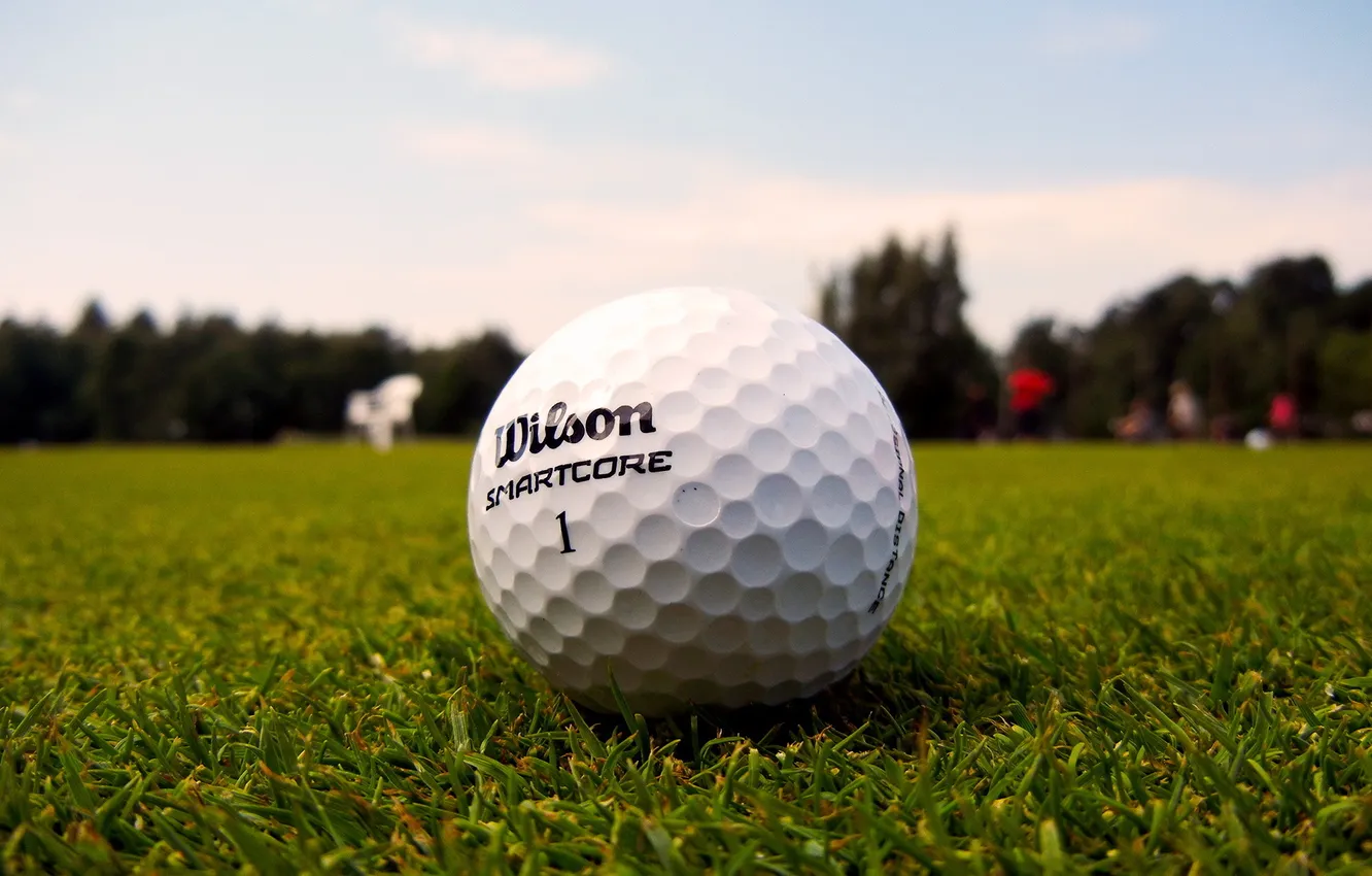 Photo wallpaper grass, lawn, the ball, Golf, golf, ball