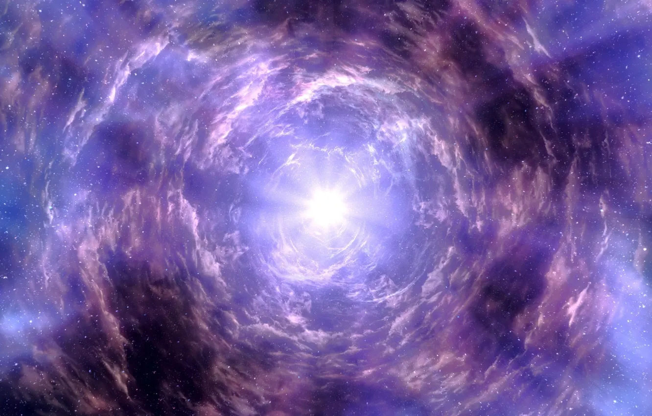 Photo wallpaper purple, the sky, clouds, light, funnel