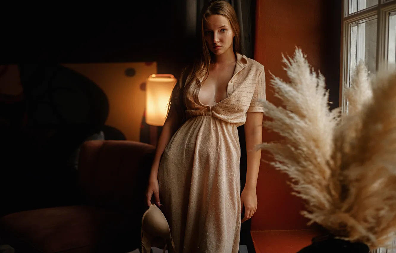 Photo wallpaper chest, dress, neckline, bra, Gennady Limonov, Any Tsareva