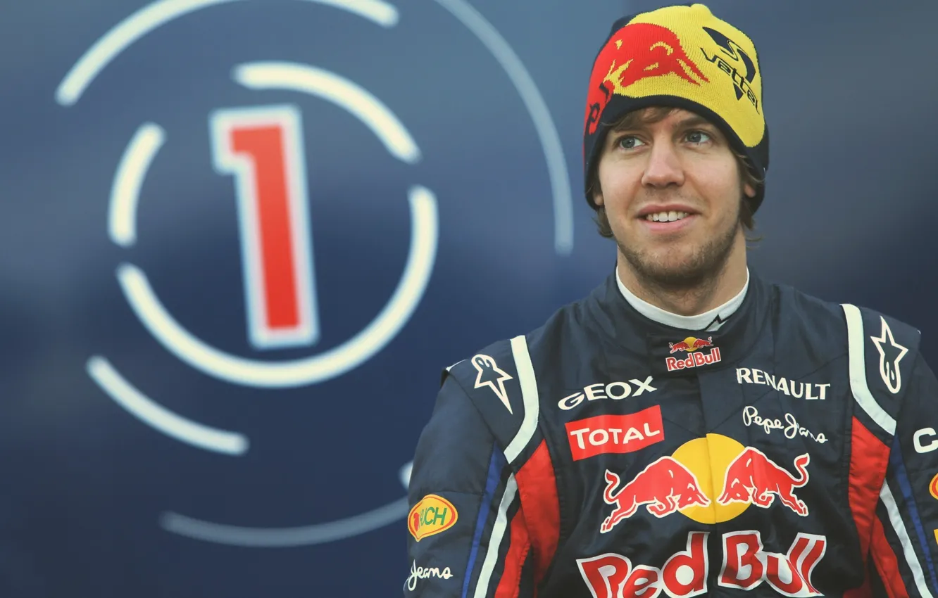 Photo wallpaper Racer, Formula 1, Vettel, Champion, Sebastian