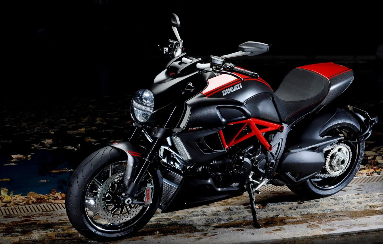 Photo wallpaper Motorcycle, the dark background, Ducati Diavel, $25000