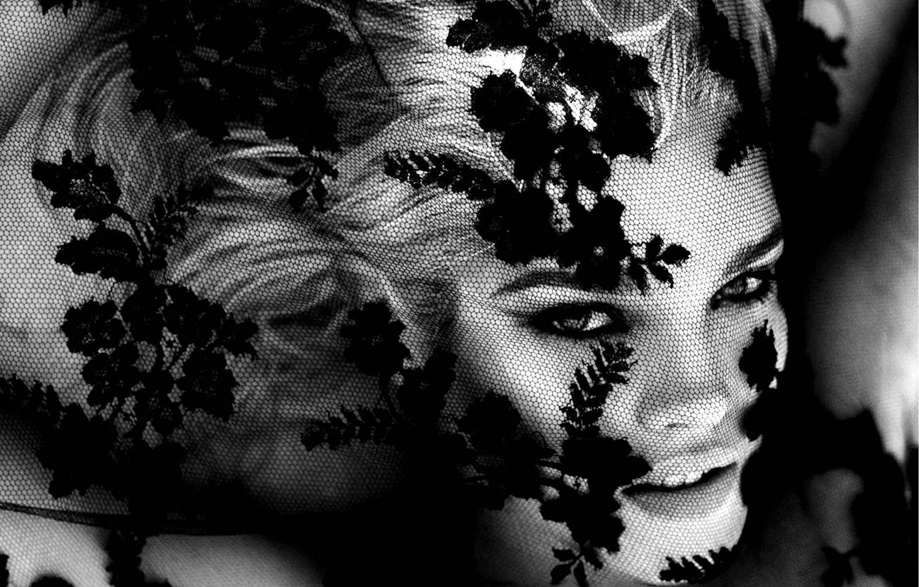 Photo wallpaper model, Vodianova, under the veil, The natusya