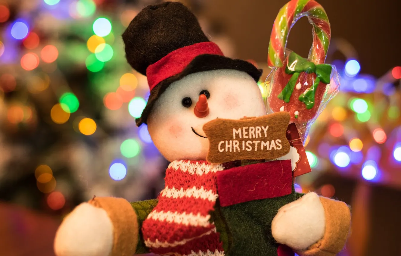 Photo wallpaper lights, lights, background, mood, holiday, gift, toy, new year