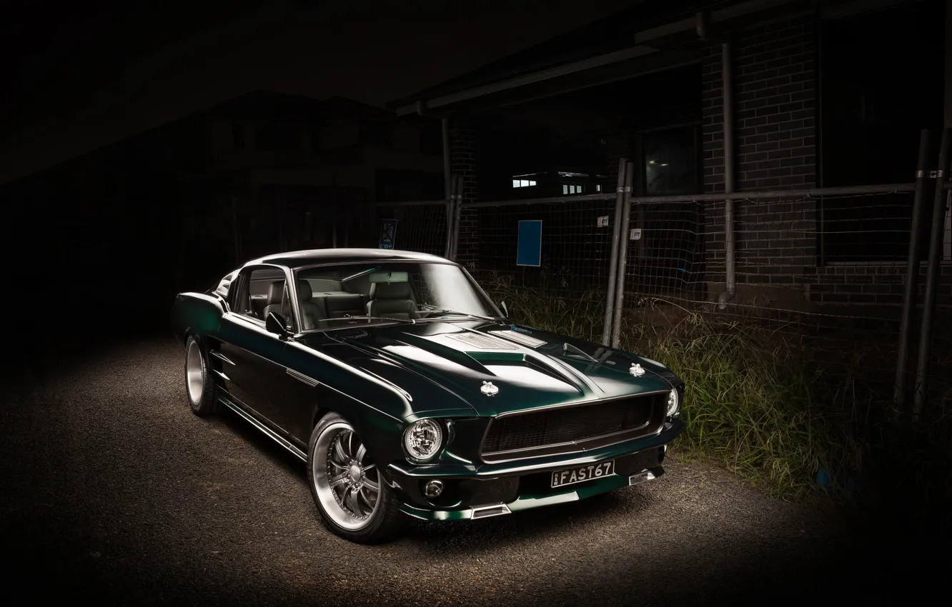 Photo wallpaper Mustang, Ford, 1967, Fastback