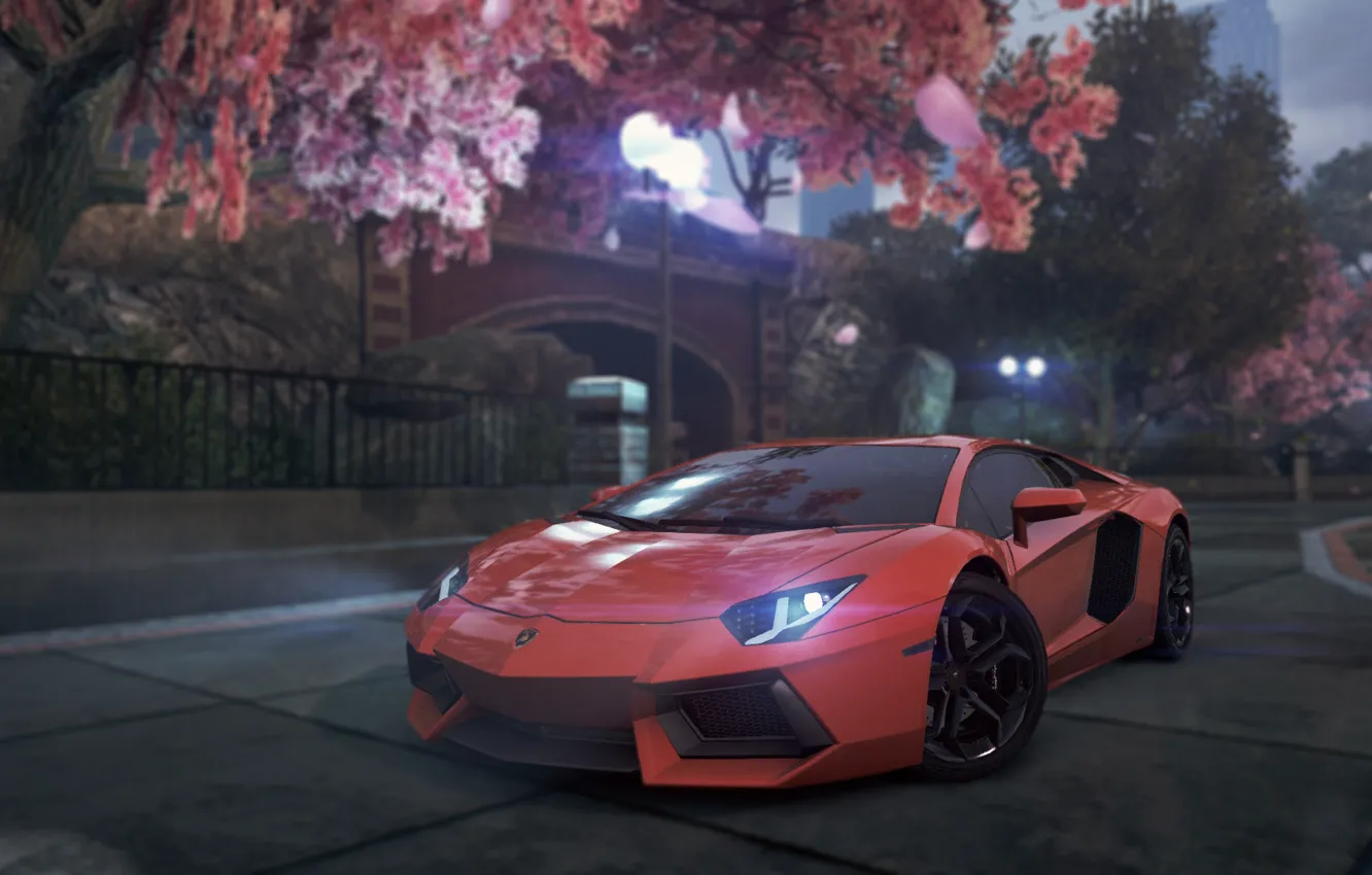 Photo wallpaper Lamborghini, 2012, Need for Speed, nfs, most wanted, Aventador, NSF, NFSMW