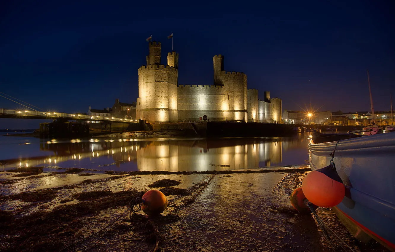 Photo wallpaper Wales, United Kingdom, Caernarfon