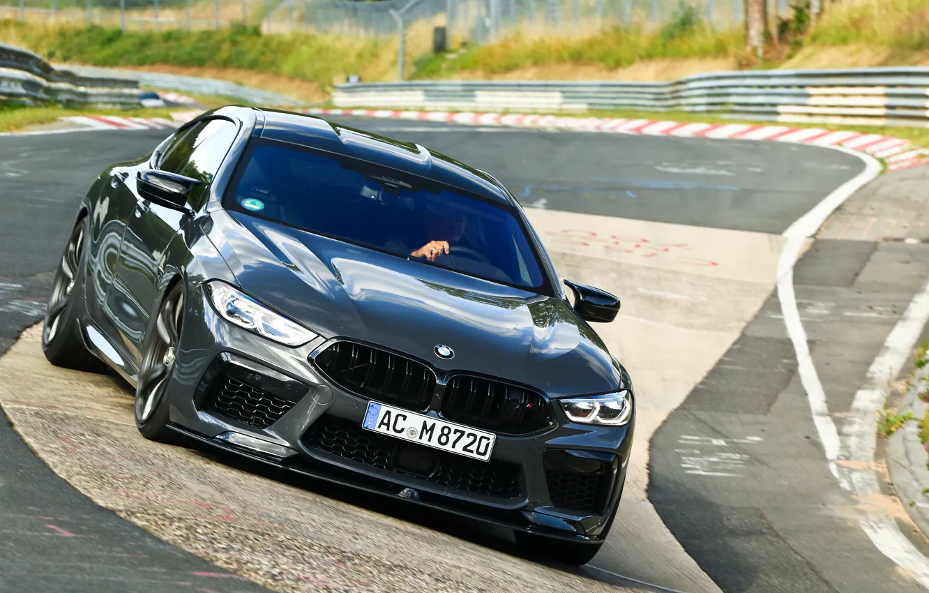 Photo wallpaper asphalt, coupe, track, turn, BMW, Gran Coupe, AC Schnitzer, 2020
