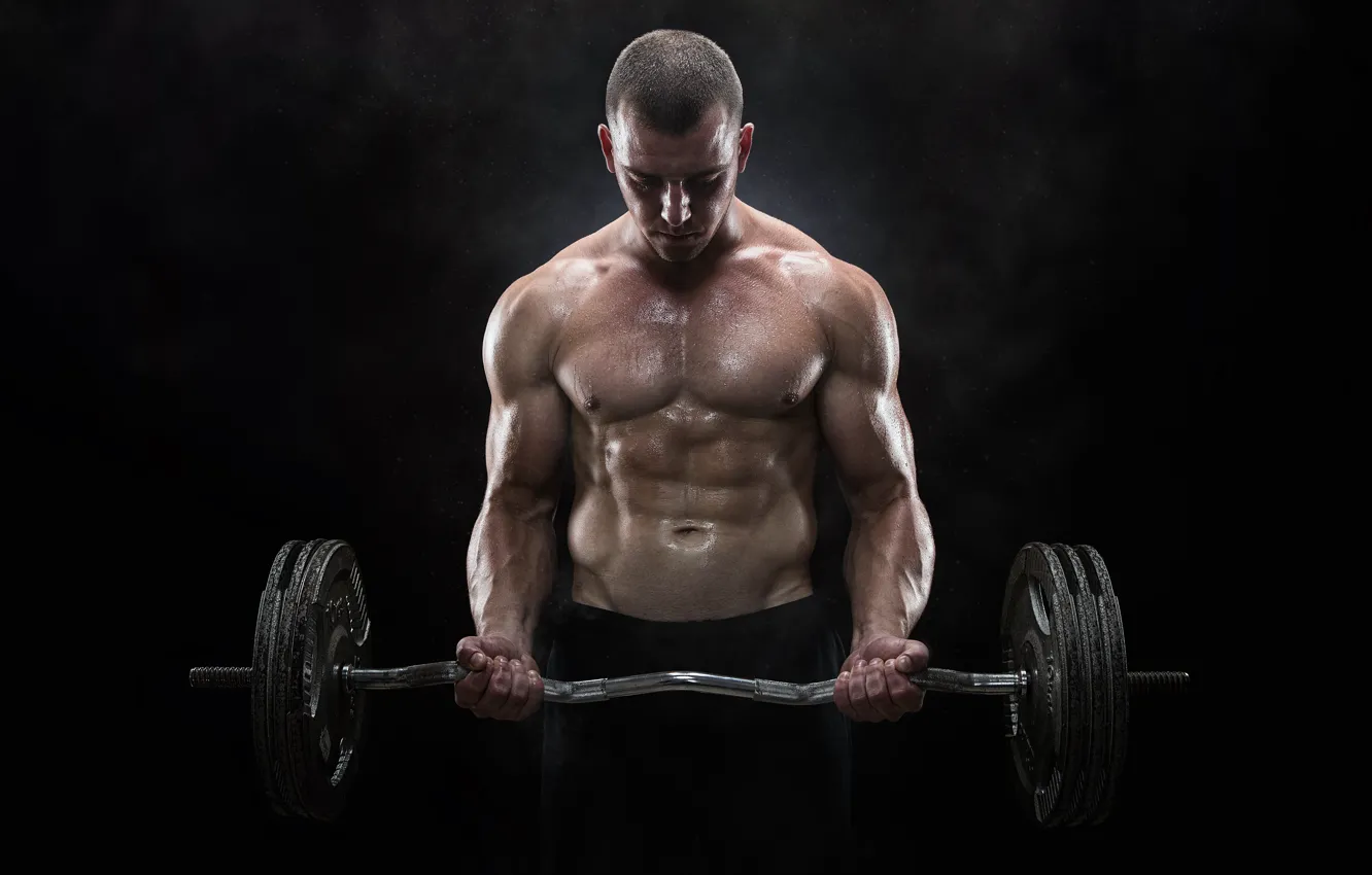 Photo wallpaper power, muscles, bodybuilder