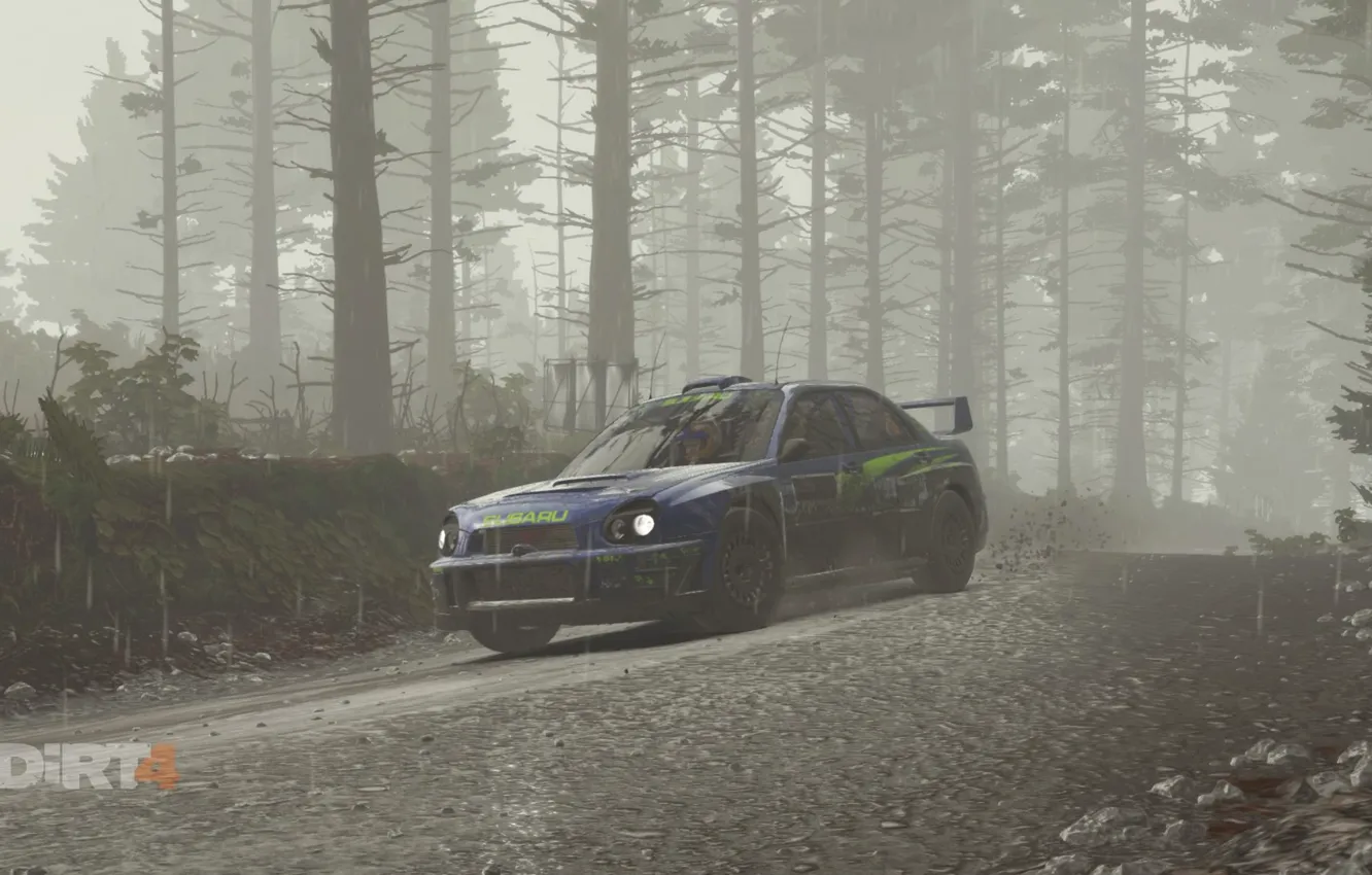 Photo wallpaper Subaru, Impreza, colin mcrae, rain, Rally, wrx sti, Dirt 4