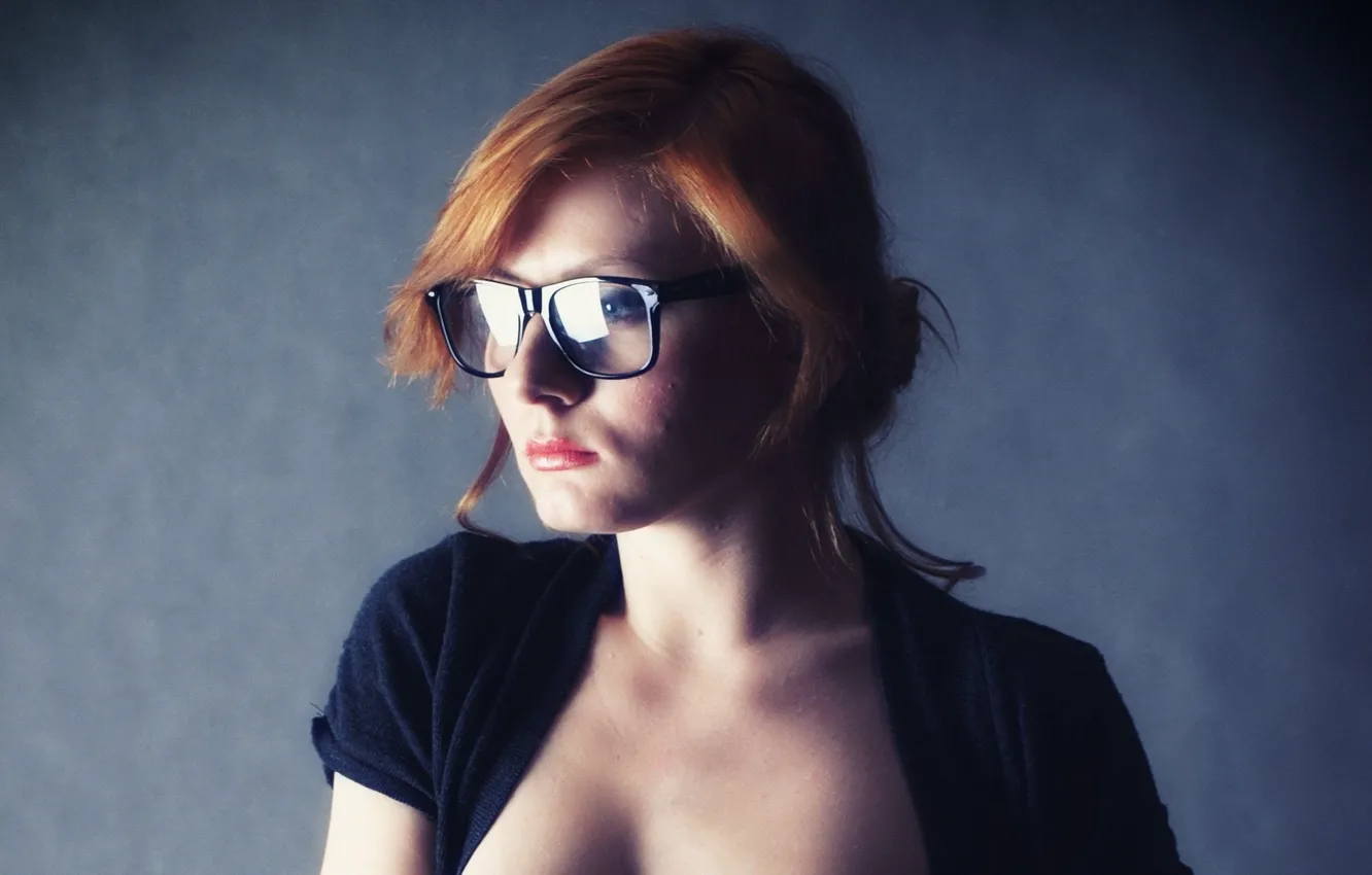 Photo wallpaper red, face, Red head