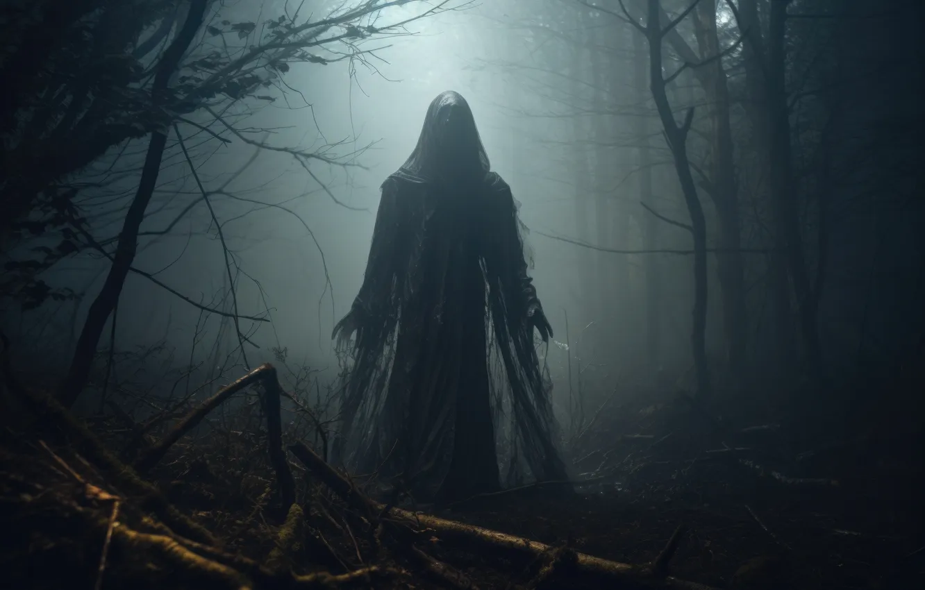 Photo wallpaper ghost, creepy, forrest