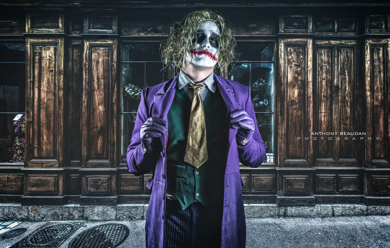 Photo wallpaper batman, dark, joker