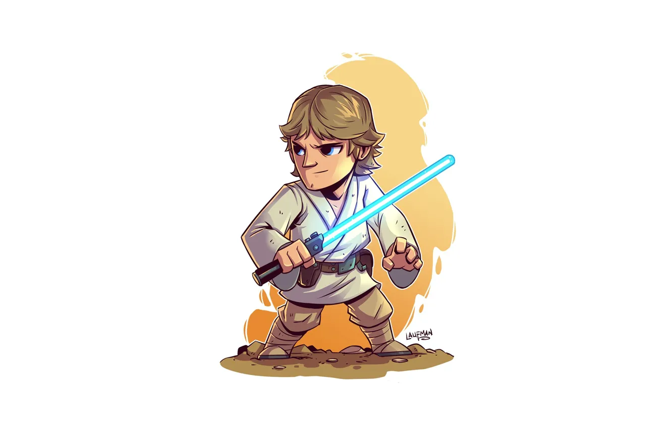 Photo wallpaper Luke Skywalker, Star Wars, Derek Laufman