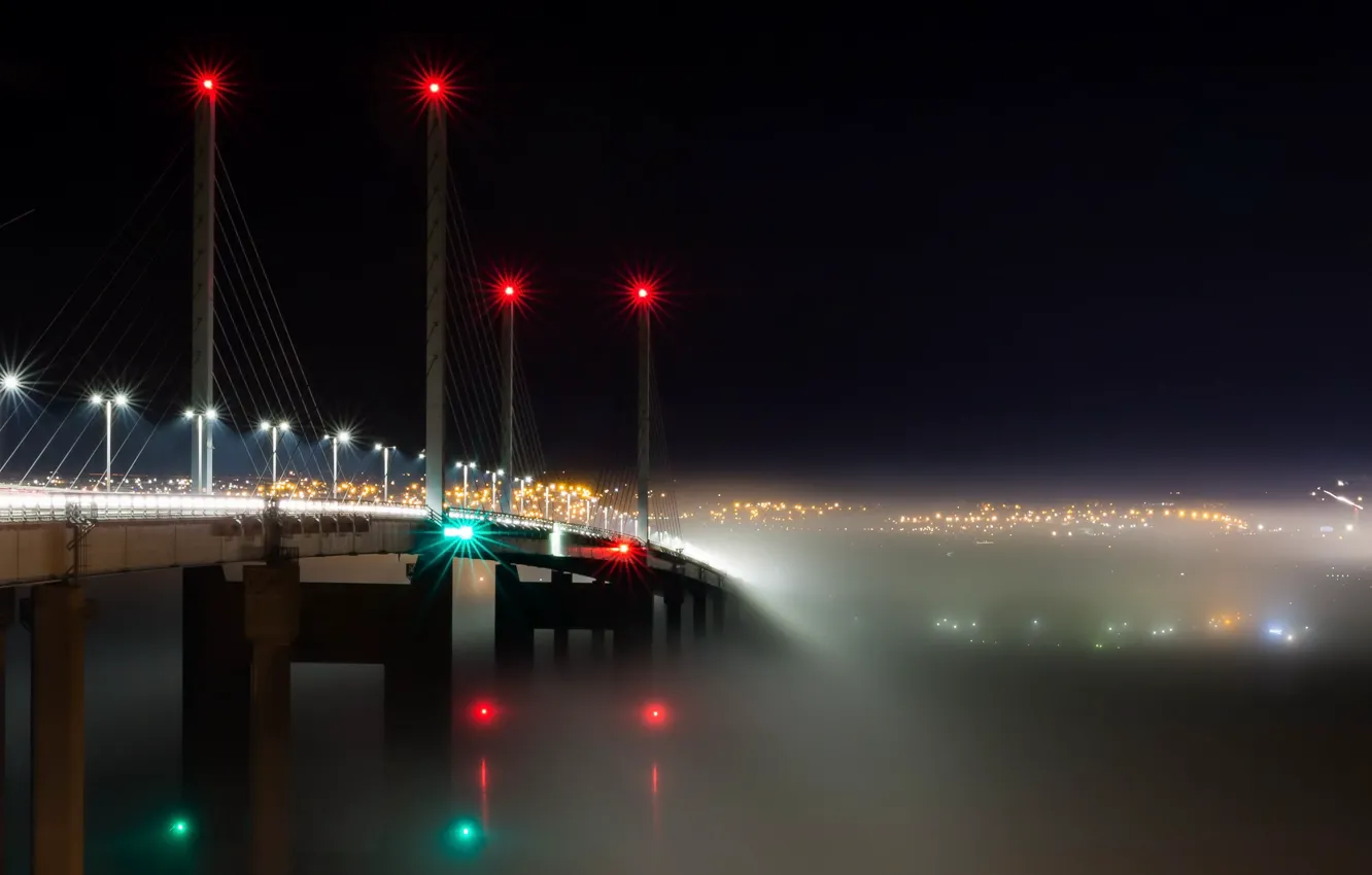 Photo wallpaper bridge, Scotland, Into the Mist, Transport, Kessock