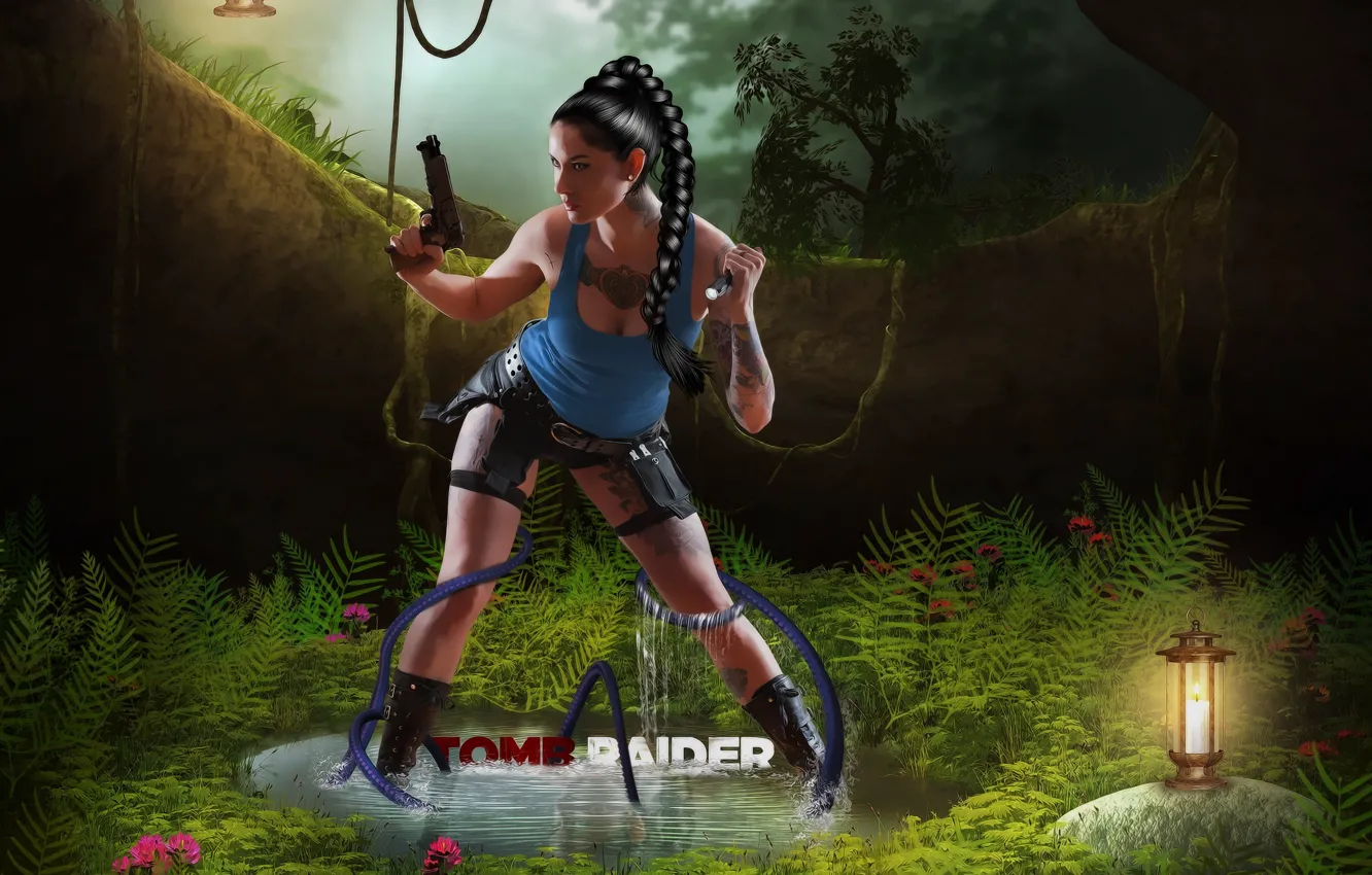 Photo wallpaper the game, raider, tomb