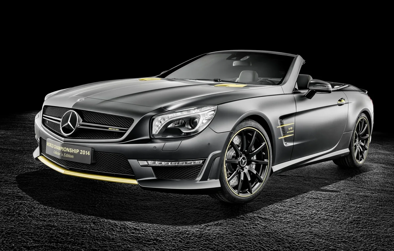Photo wallpaper Roadster, Mercedes-Benz, Roadster, black background, Mercedes, AMG, R231, SL-Class