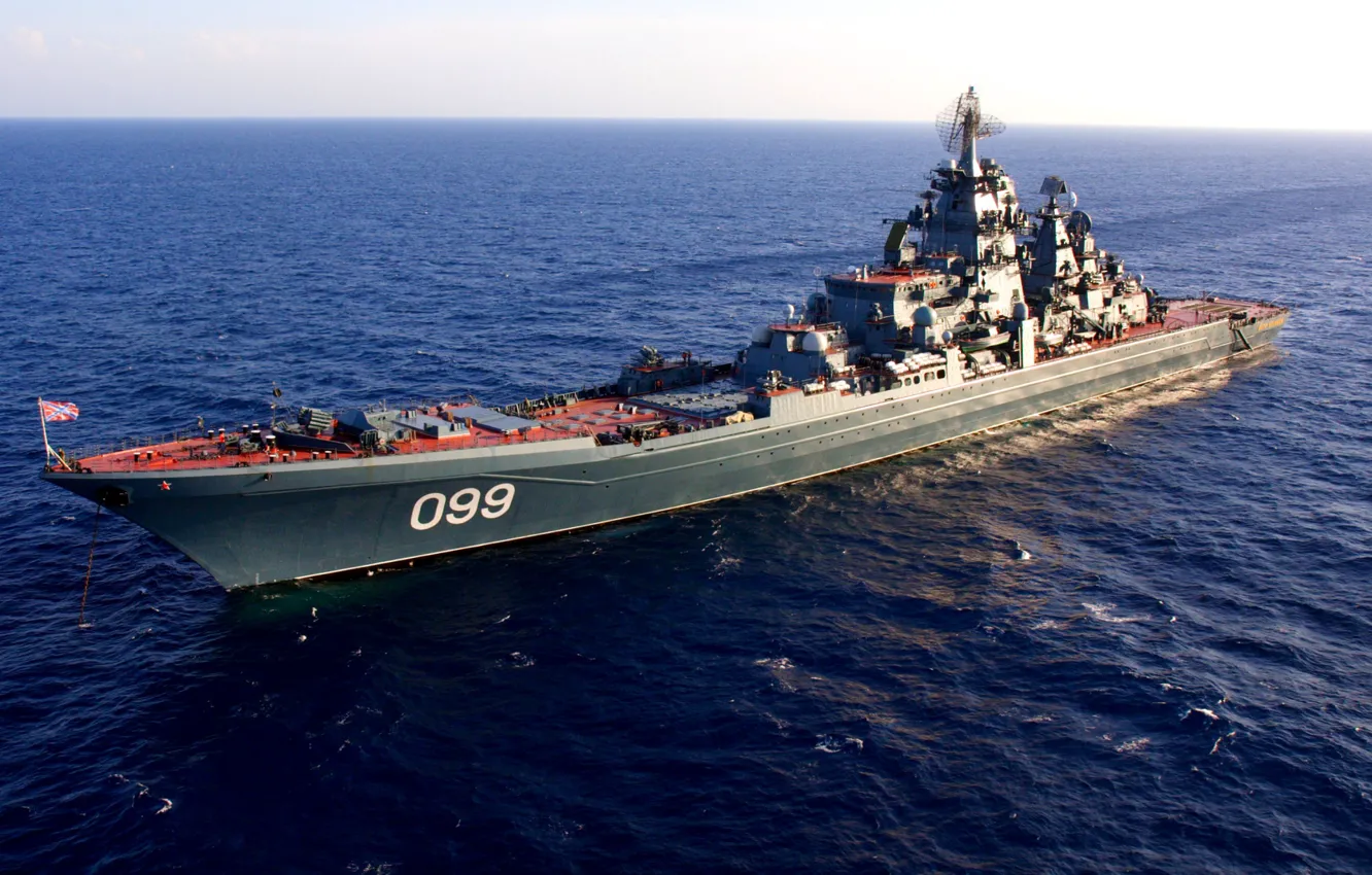 Photo wallpaper cruiser, atomic, rocket, heavy, Peter the great, the Orlan cipher