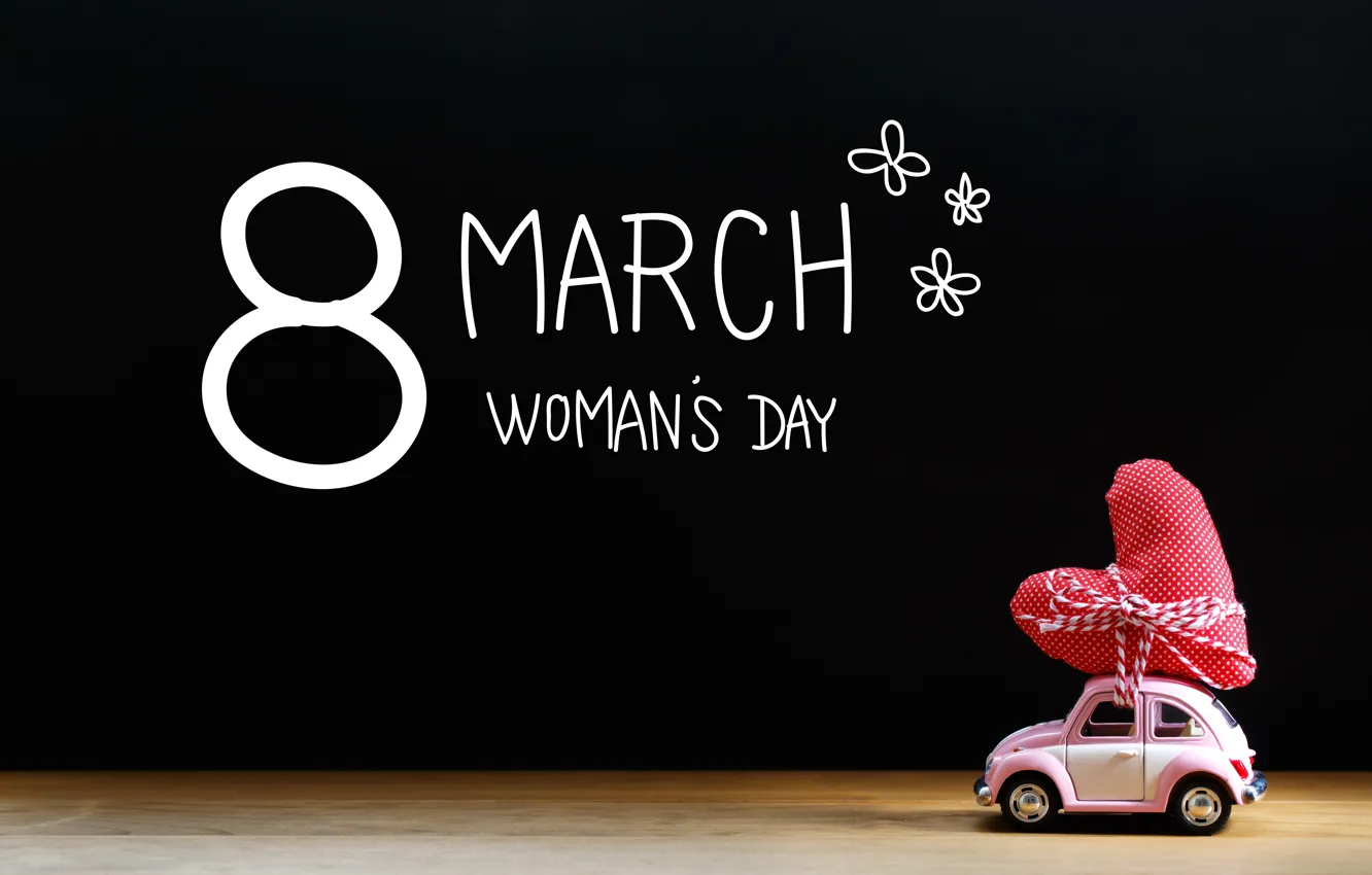 Photo wallpaper hearts, happy, March 8, heart, romantic, gift, Women's Day