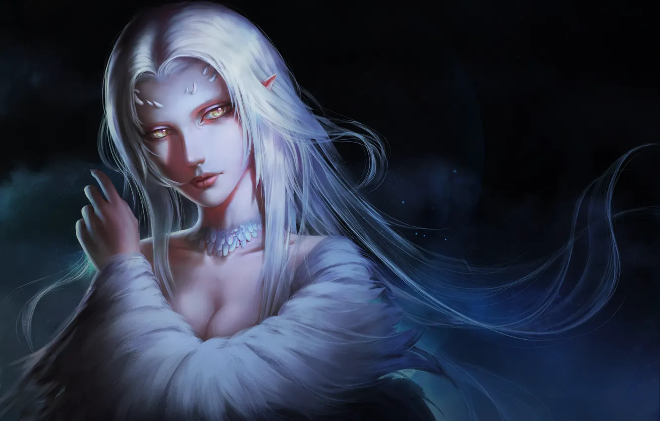 Photo wallpaper fantasy, art, face, blonde, Dark Souls, Illustration, Characters, priscilla