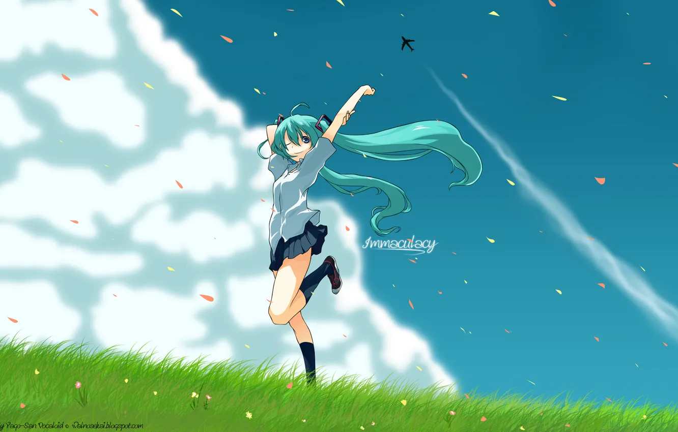 Photo wallpaper girl, hatsune miku, Miku