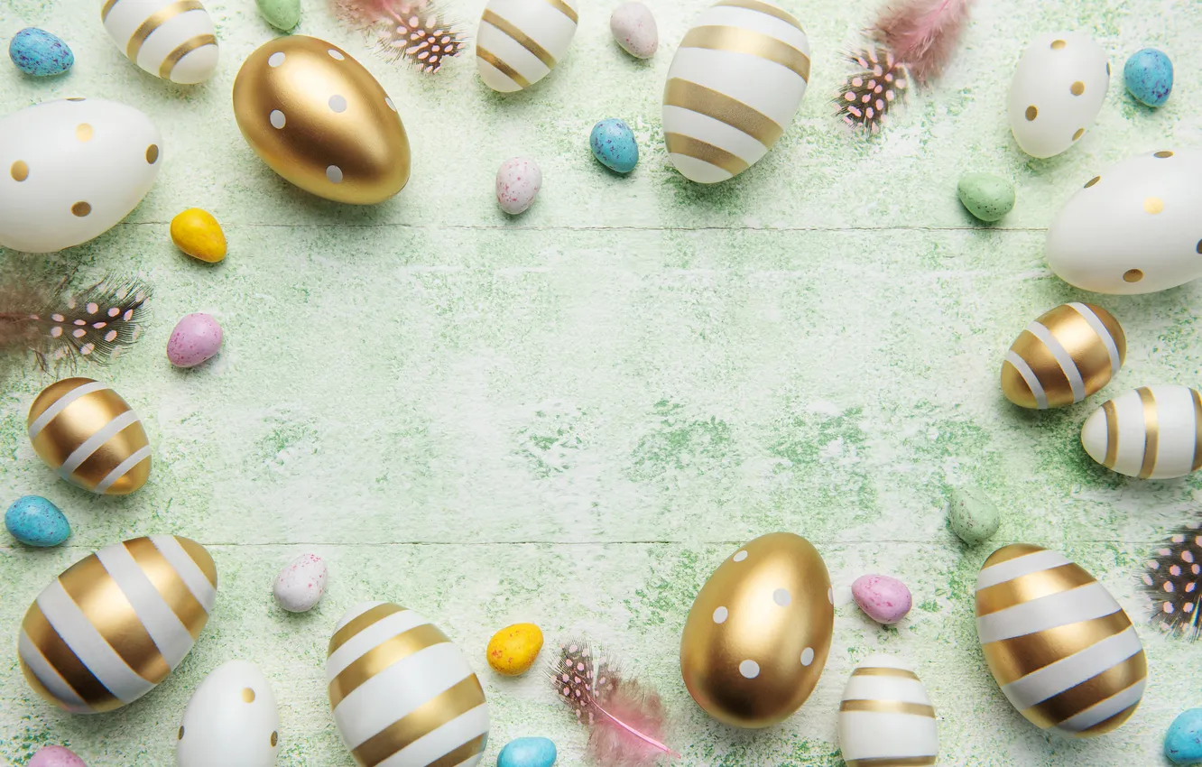Photo wallpaper eggs, spring, colorful, Easter, spring, Easter, eggs, decoration