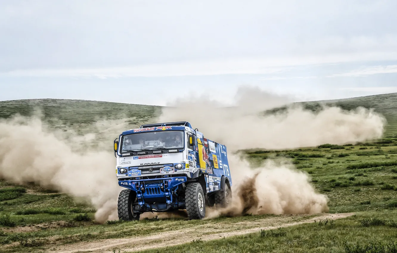 Photo wallpaper machine, auto, race, sport, speed, dust, Truck, Master