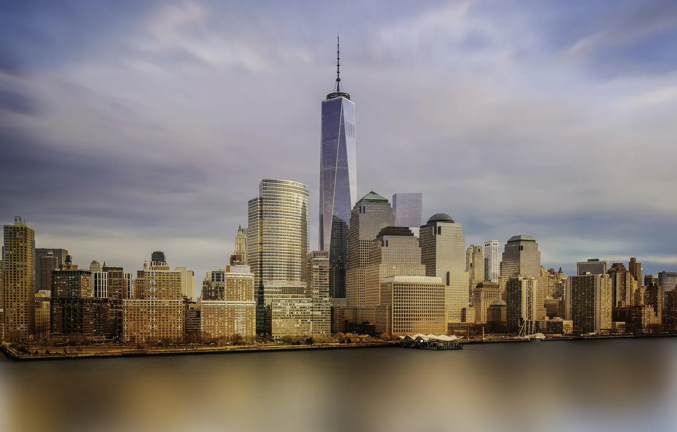 Photo wallpaper the city, skyscrapers, USA, USA, America, New York, New York City
