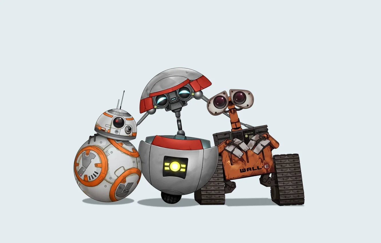 Photo wallpaper star wars, Wall-E, BB-8, Gortys, tales from the borderlands, star wars the force awakens