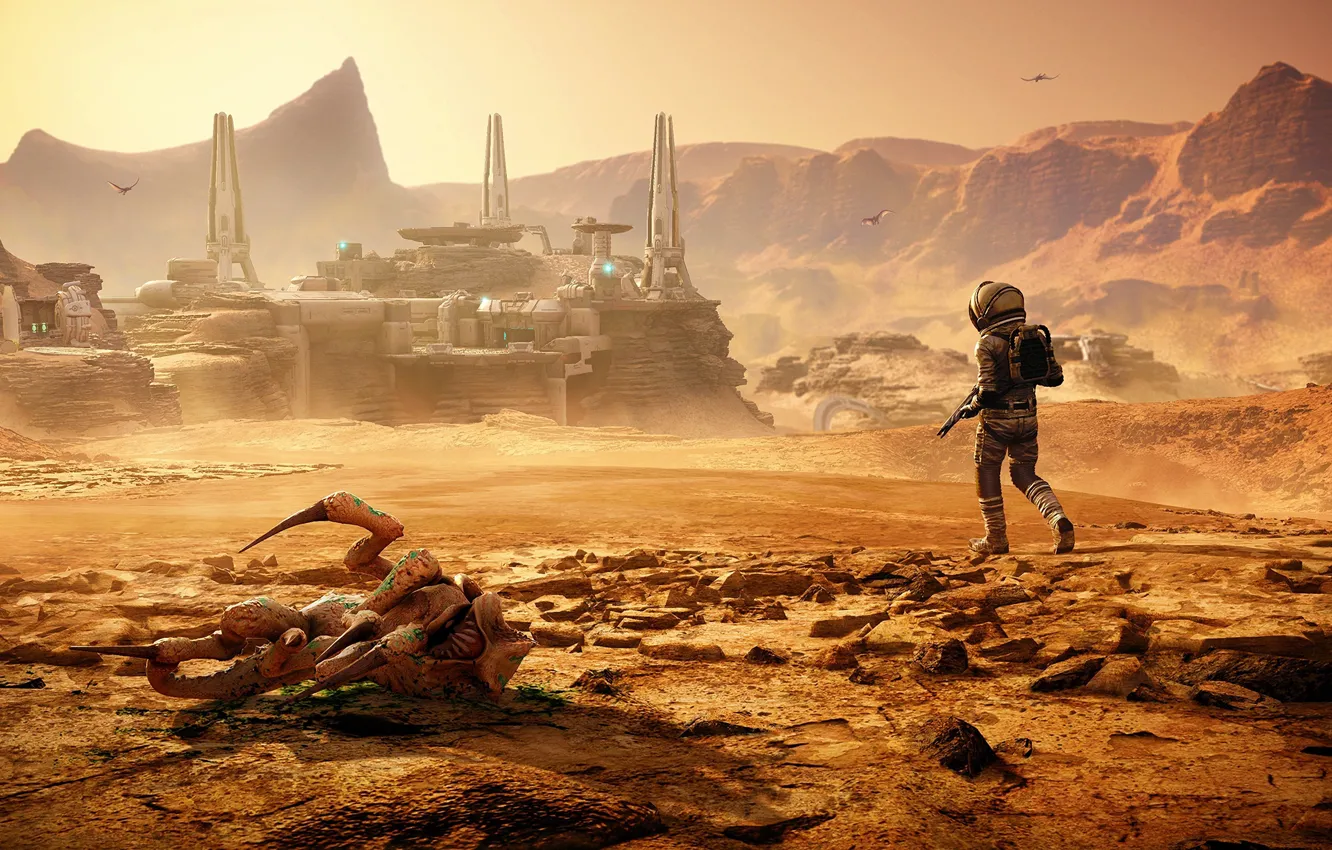 Photo wallpaper poster, shooter, Screenshot, Far Cry 5, EDGE LIGHTS 5, Lost on Mars