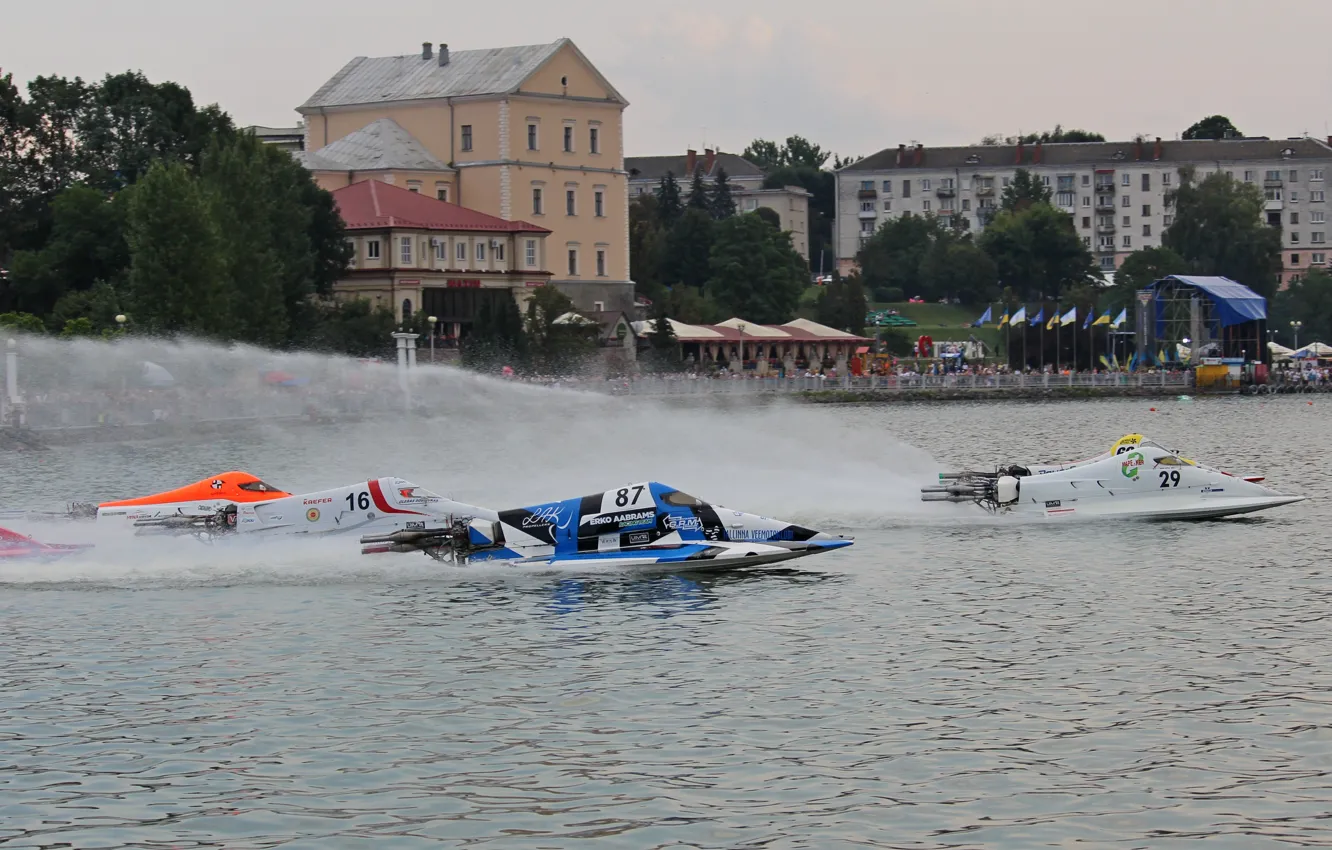 Photo wallpaper race, boat, speed