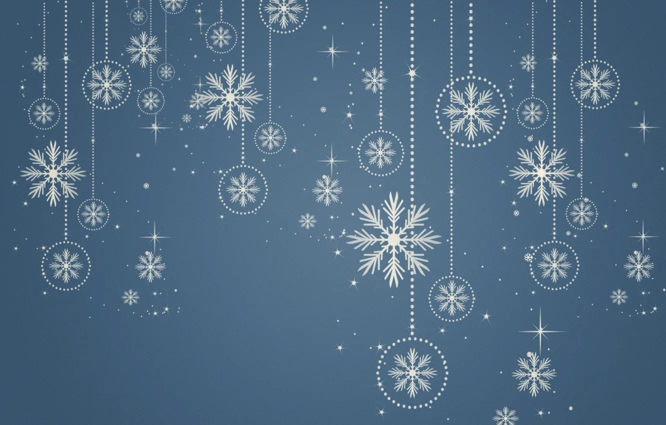 Photo wallpaper snow, snowflakes, background