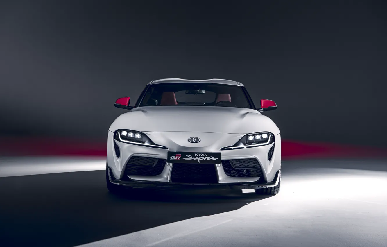 Photo wallpaper Toyota, front view, Supra, 2020, GR Above, A90, 2.0L