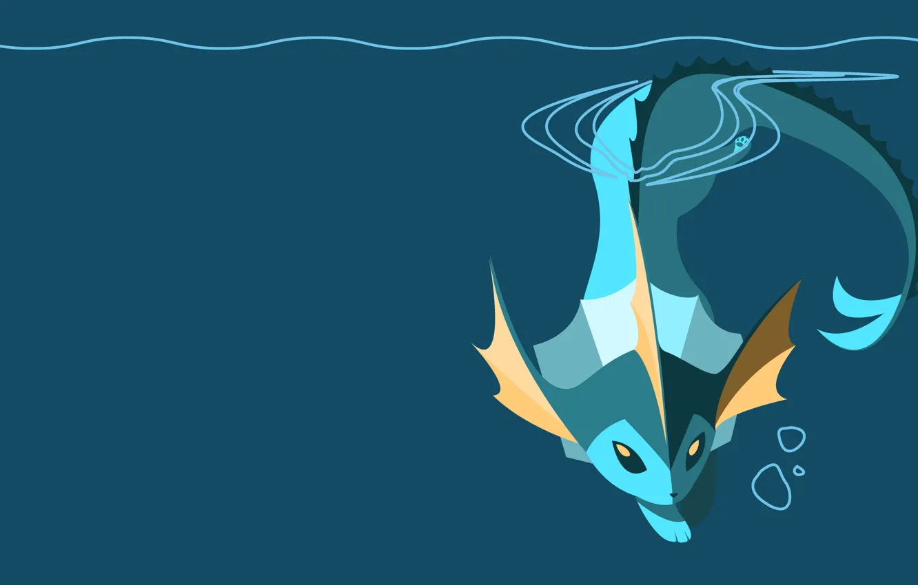 Photo wallpaper water, tail, water, pokemon, pokemon, water, Vaporeon, Vaporeon