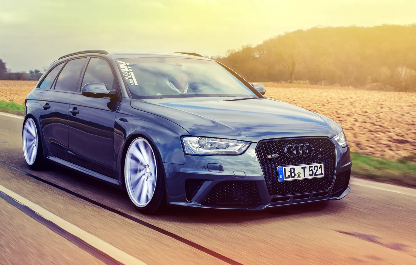 Photo wallpaper Audi, Audi, RS4, vossen wheels, frontside