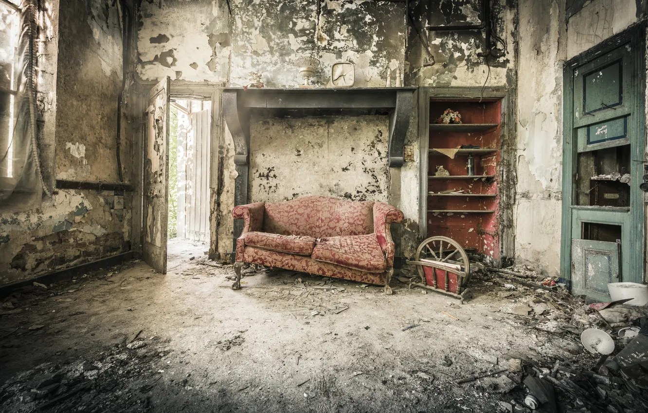 Photo wallpaper background, room, sofa