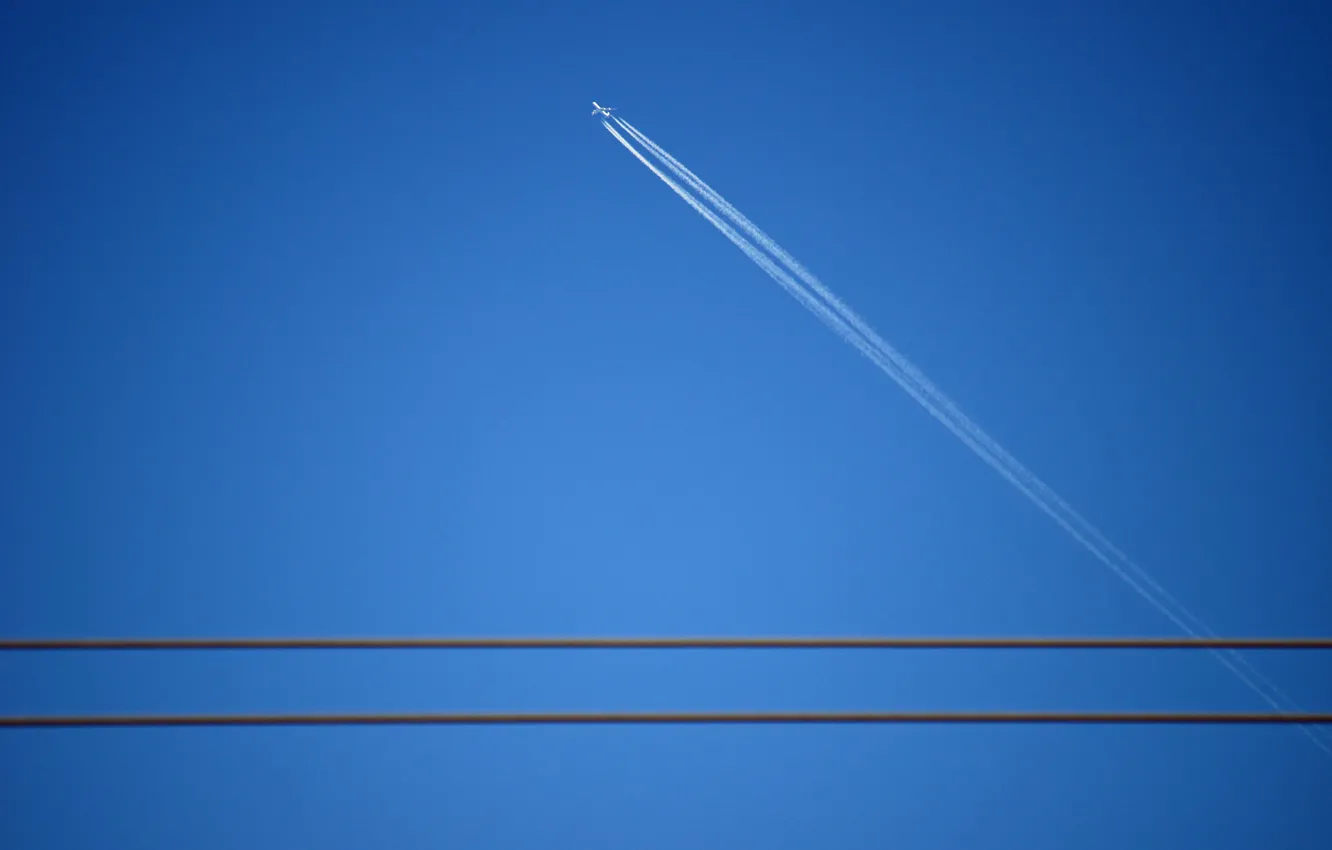 Photo wallpaper the sky, minimalism, the plane