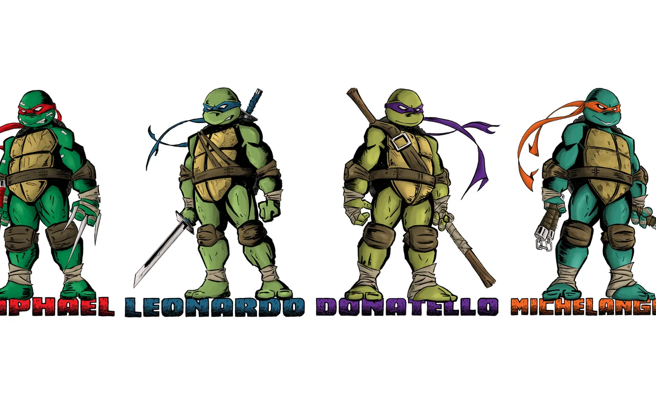 Photo wallpaper weapons, Teenage mutant ninja turtles, characters, Teenage Mutant Ninja Turtles, stand