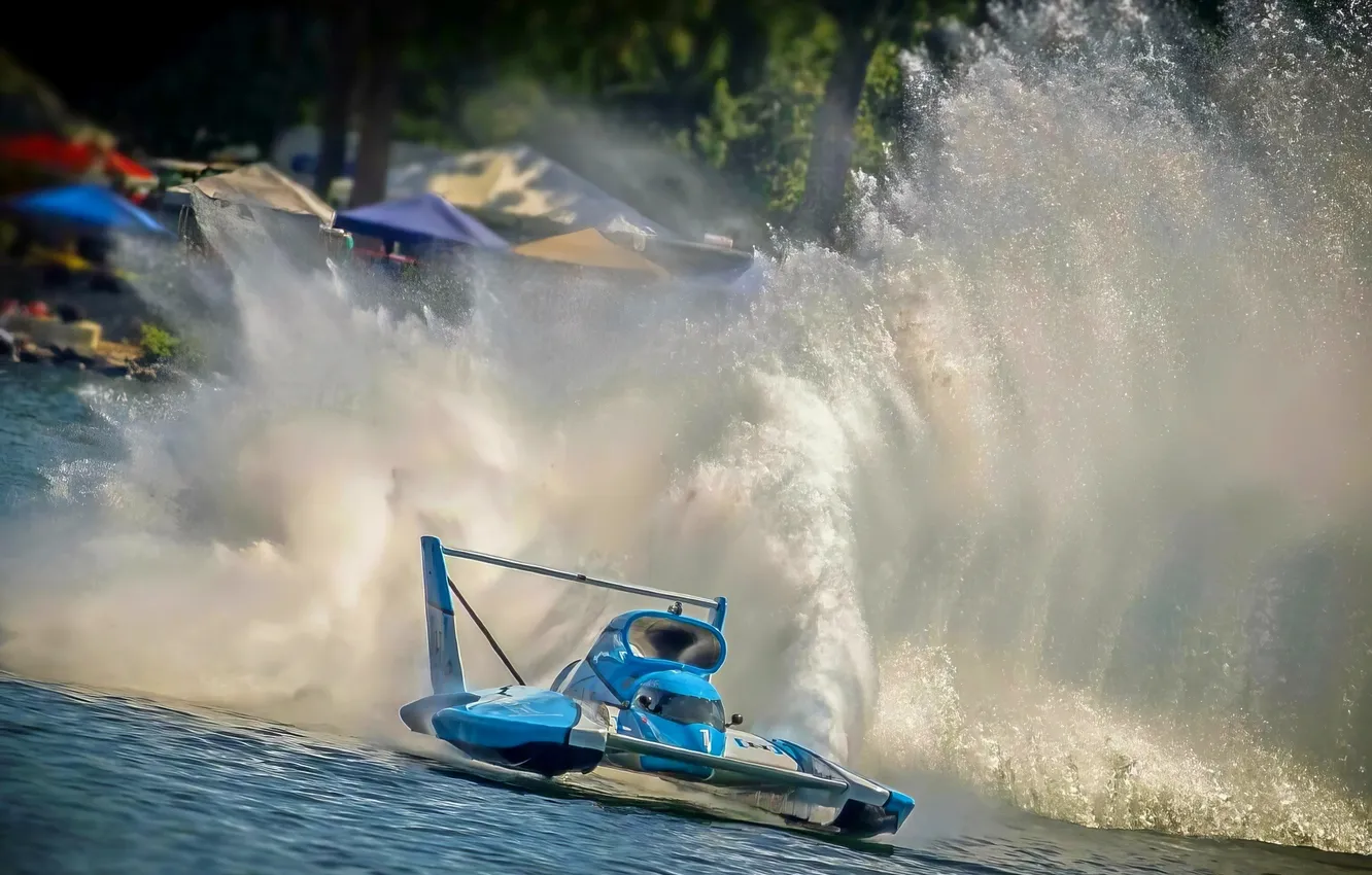 Photo wallpaper race, boat, speed