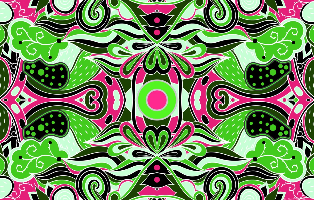 Photo wallpaper pattern, colored, figure