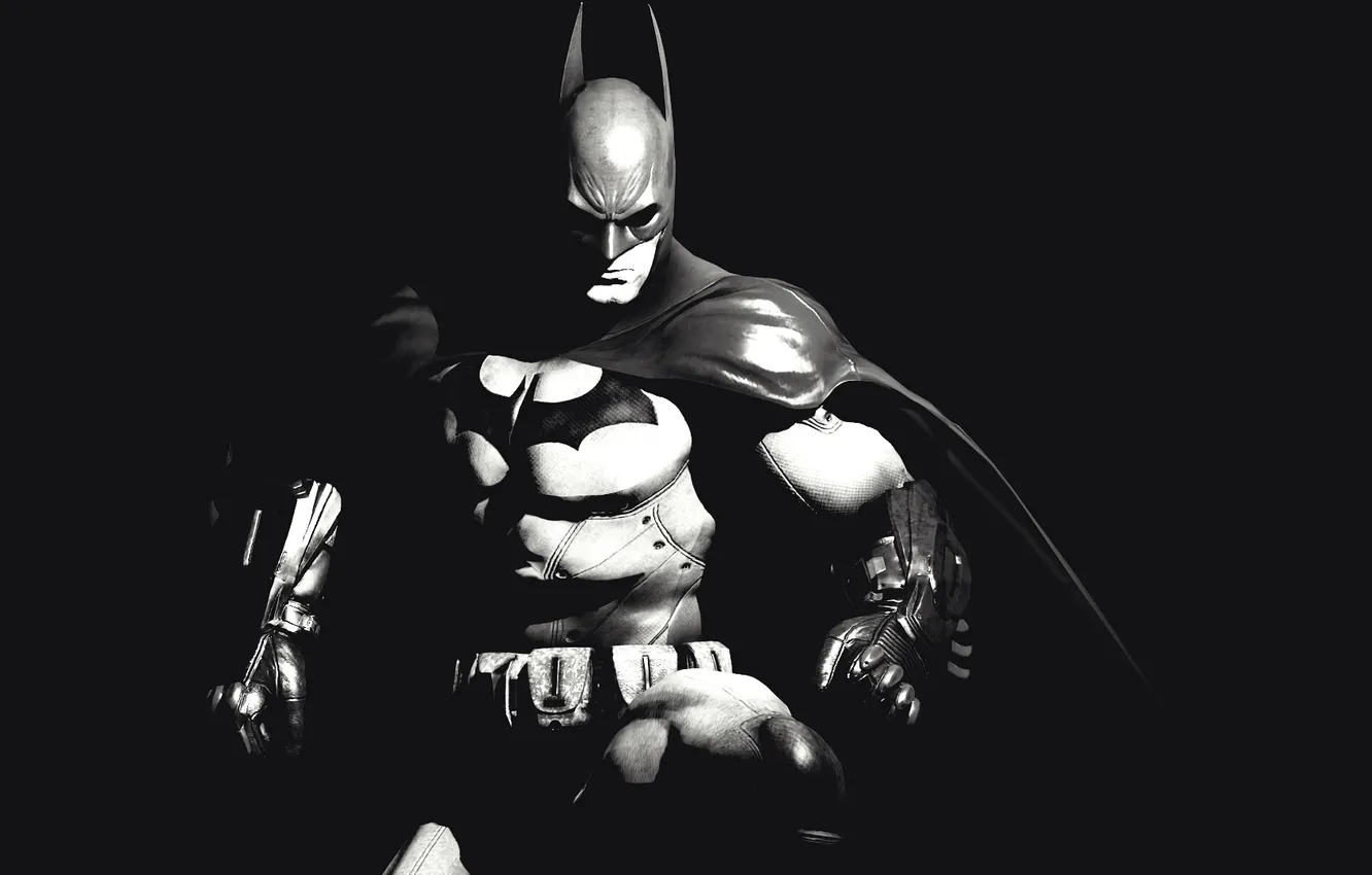 Photo wallpaper black, Batman, Batman Arkham City