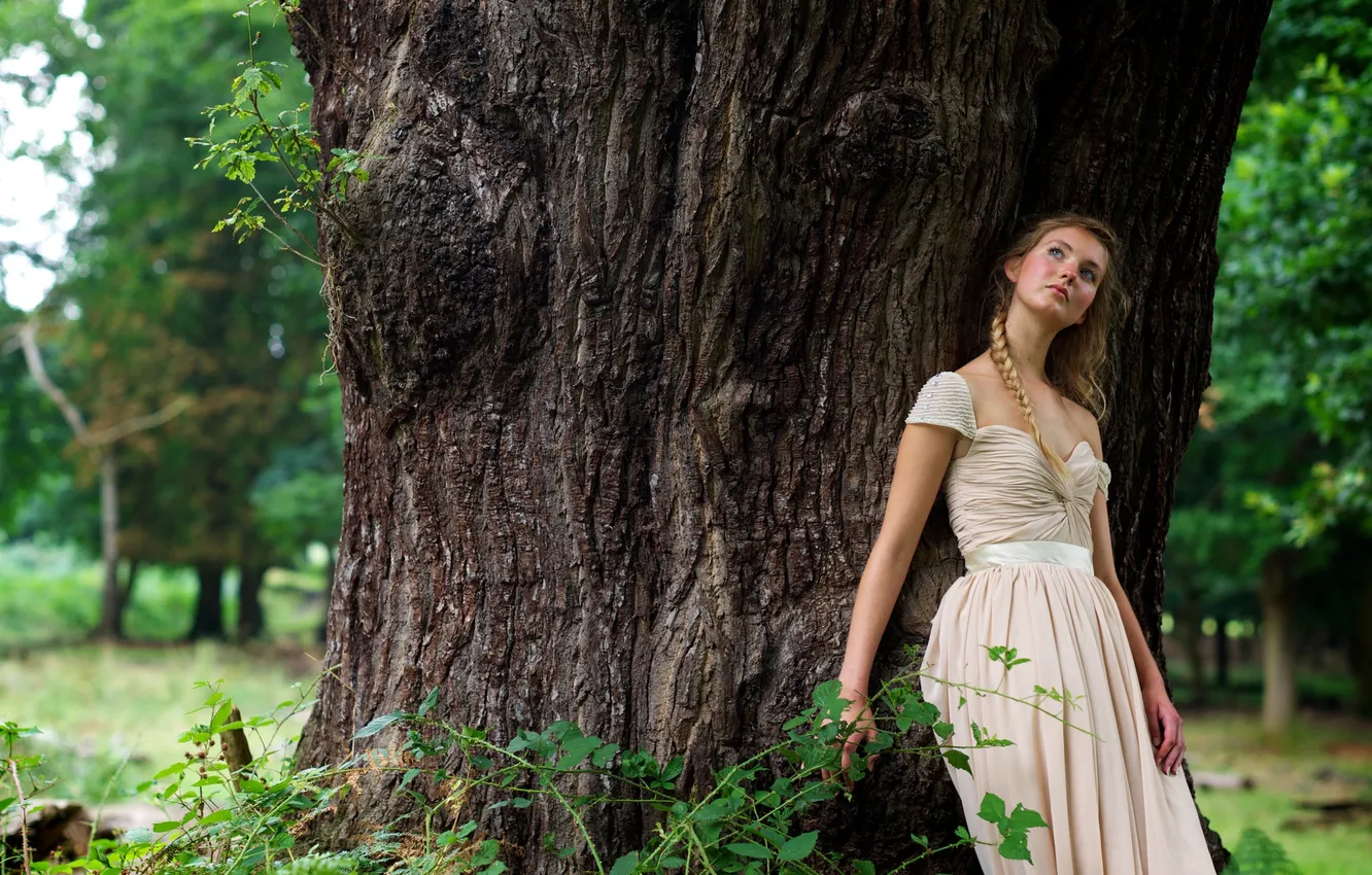 Photo wallpaper girl, pose, background