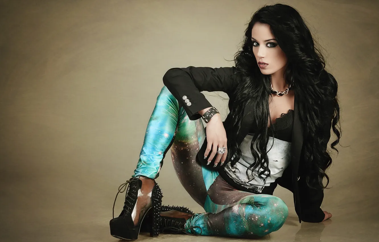 Photo wallpaper look, girl, pose