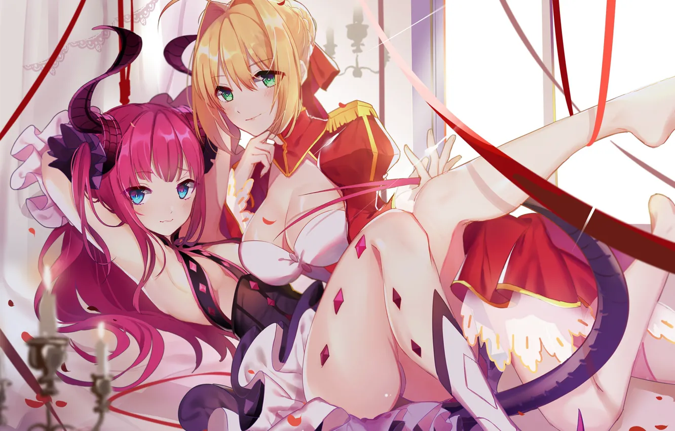 Photo wallpaper Girls, Candles, Fate / Grand Order, The destiny of a great campaign