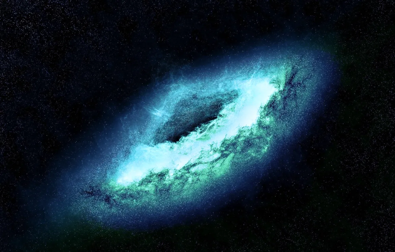 Photo wallpaper blue, power, lenticular galaxy